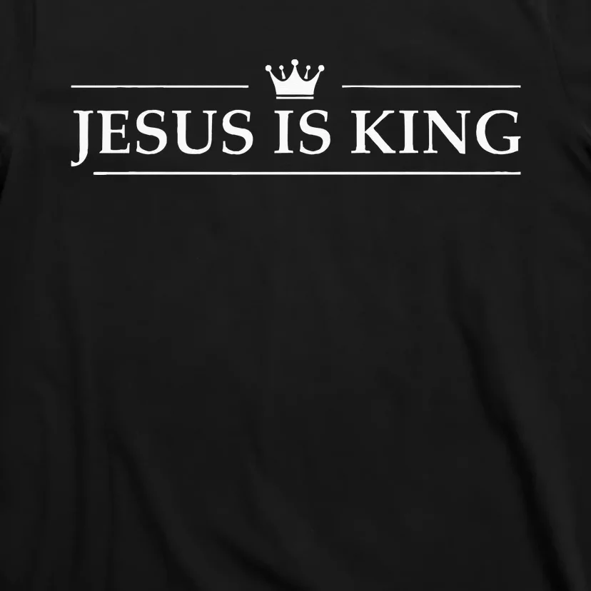 Christian Jesus Is King Design Crown T-Shirt