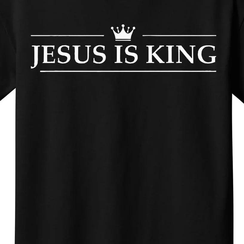 Christian Jesus Is King Design Crown Kids T-Shirt