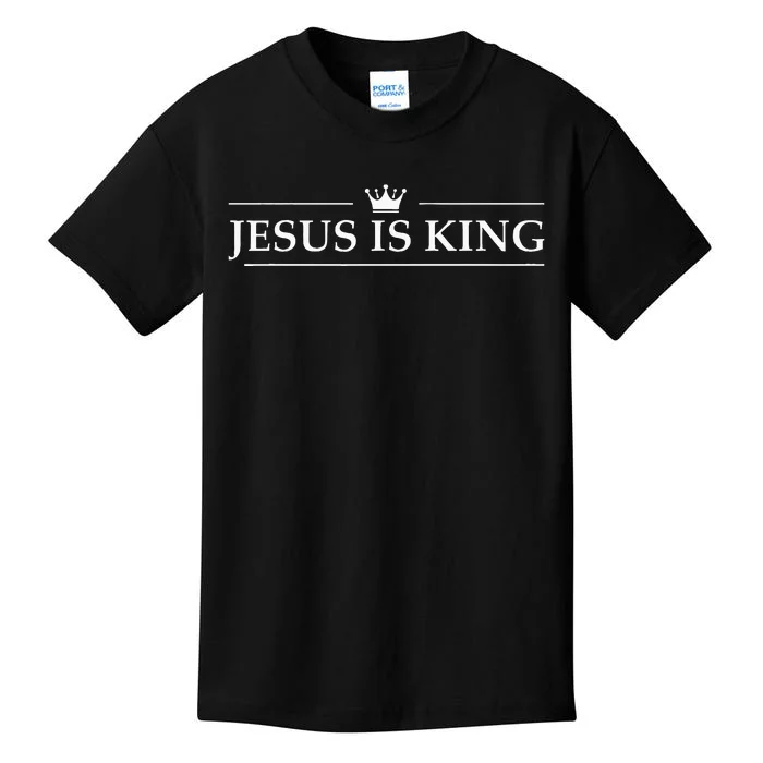 Christian Jesus Is King Design Crown Kids T-Shirt