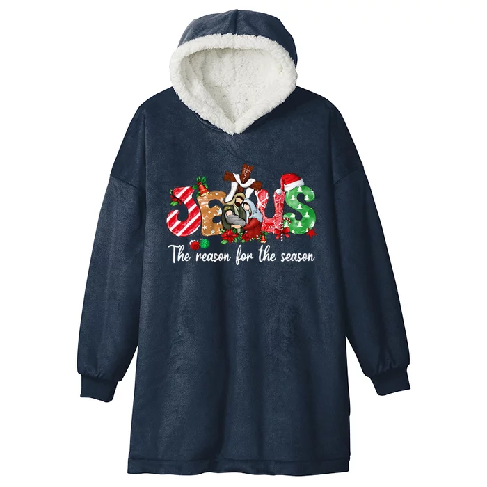 Christmas Jesus Is The Reason For The Season Jesus Pajamas Hooded Wearable Blanket