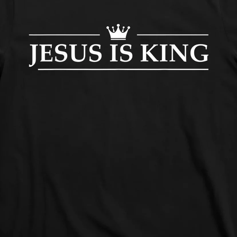 Christian Jesus Is King Design Crown T-Shirt