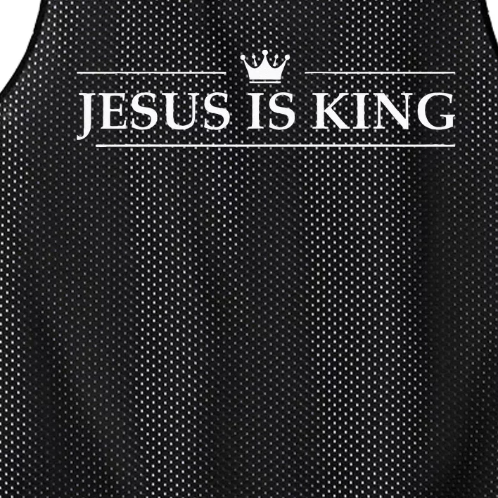 Christian Jesus Is King Design Crown Mesh Reversible Basketball Jersey Tank