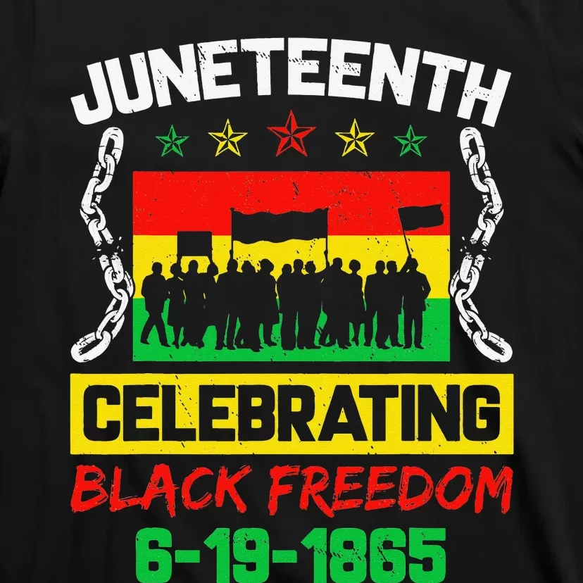 Celebrating Juneteenth June 19th 1865 Black Freedom African T-Shirt