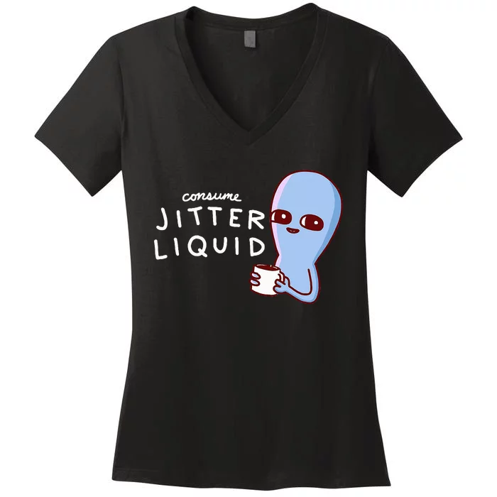 Consume Jitter Liquid Allien Women's V-Neck T-Shirt