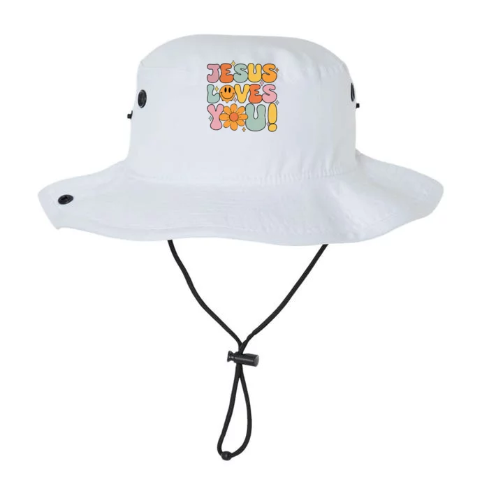 Christian Jesus Loves You Groovy Vintage Cute Legacy Cool Fit Booney Bucket Hat