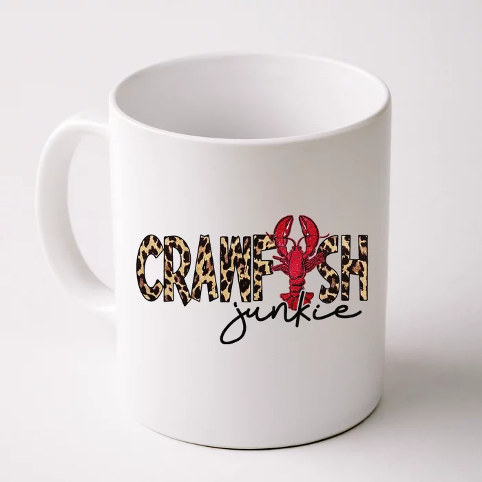 Crawfish Junkie Leopard Cheetah Crawfish Lover Front & Back Coffee Mug