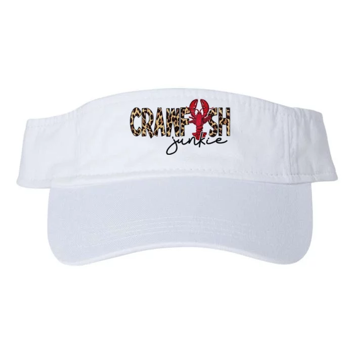 Crawfish Junkie Leopard Cheetah Crawfish Lover Valucap Bio-Washed Visor