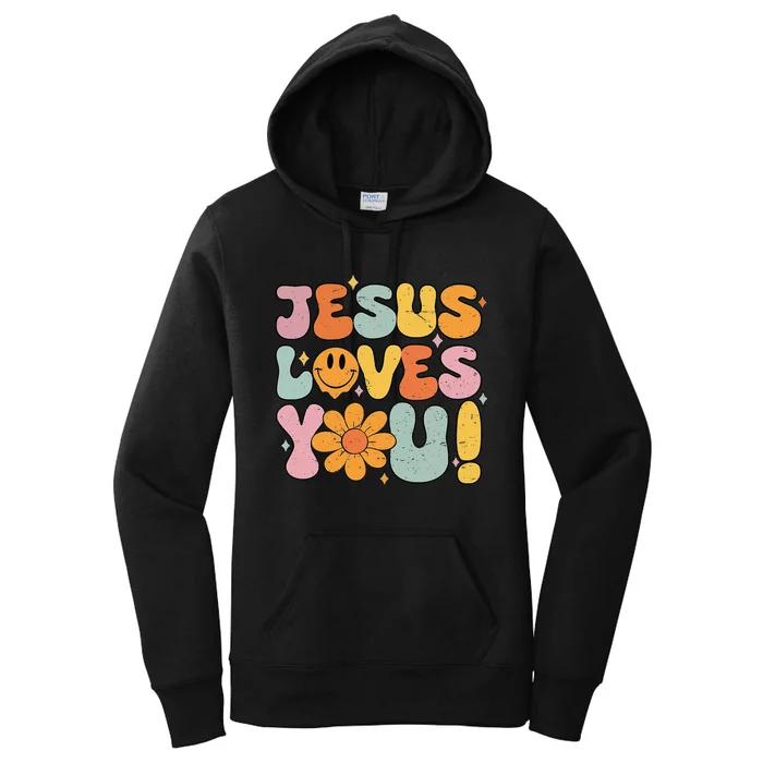 Christian Jesus Loves You Religious Women's Pullover Hoodie