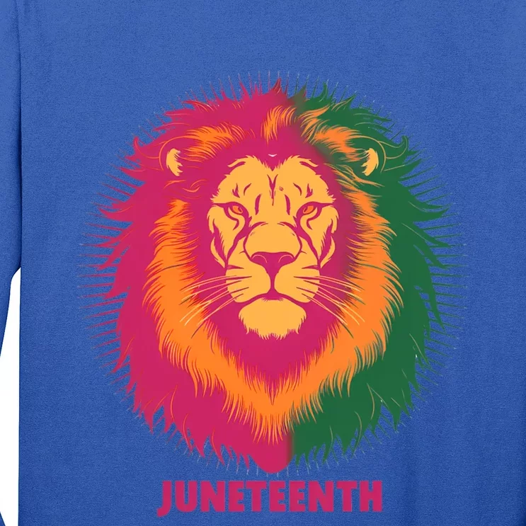 Celebrate Junenth Lion African American Freedom Day 1865 Great Gift Long Sleeve Shirt