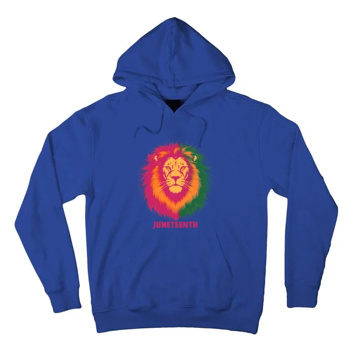 Celebrate Junenth Lion African American Freedom Day 1865 Great Gift Tall Hoodie