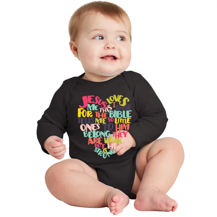 Christian Jesus Loves Me This I Know Baby Long Sleeve Bodysuit