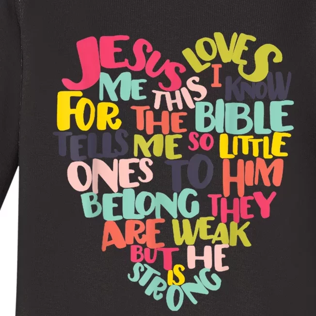 Christian Jesus Loves Me This I Know Baby Long Sleeve Bodysuit