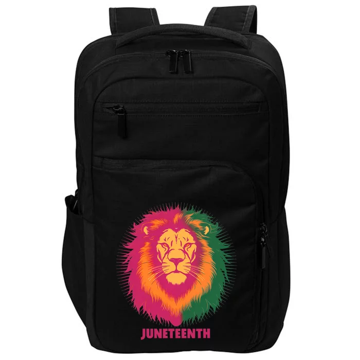 Celebrate Junenth Lion African American Freedom Day 1865 Gift Impact Tech Backpack