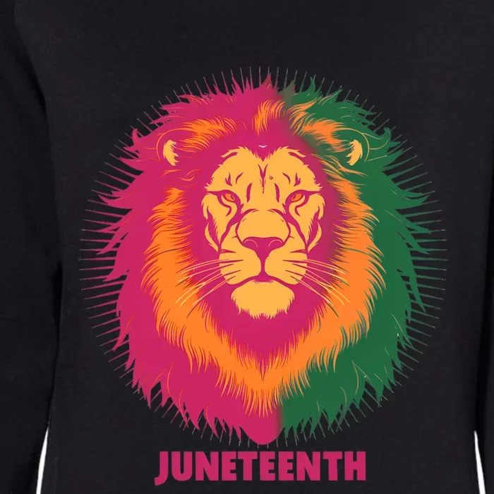 Celebrate Junenth Lion African American Freedom Day 1865 Gift Womens California Wash Sweatshirt