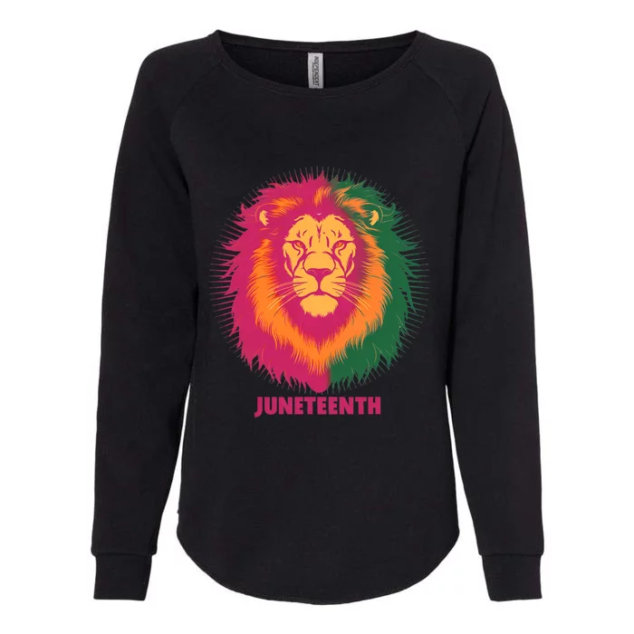 Celebrate Junenth Lion African American Freedom Day 1865 Gift Womens California Wash Sweatshirt