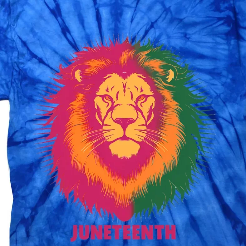 Celebrate Junenth Lion African American Freedom Day 1865 Gift Tie-Dye T-Shirt