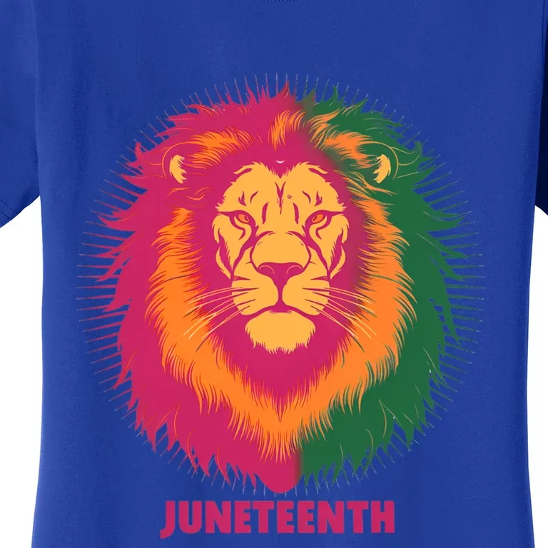 Celebrate Junenth Lion African American Freedom Day 1865 Gift Women's T-Shirt