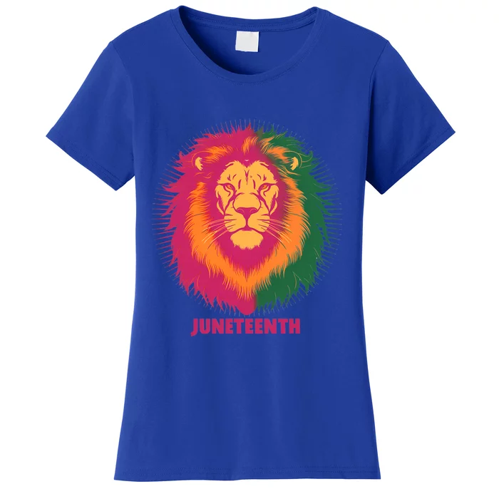 Celebrate Junenth Lion African American Freedom Day 1865 Gift Women's T-Shirt