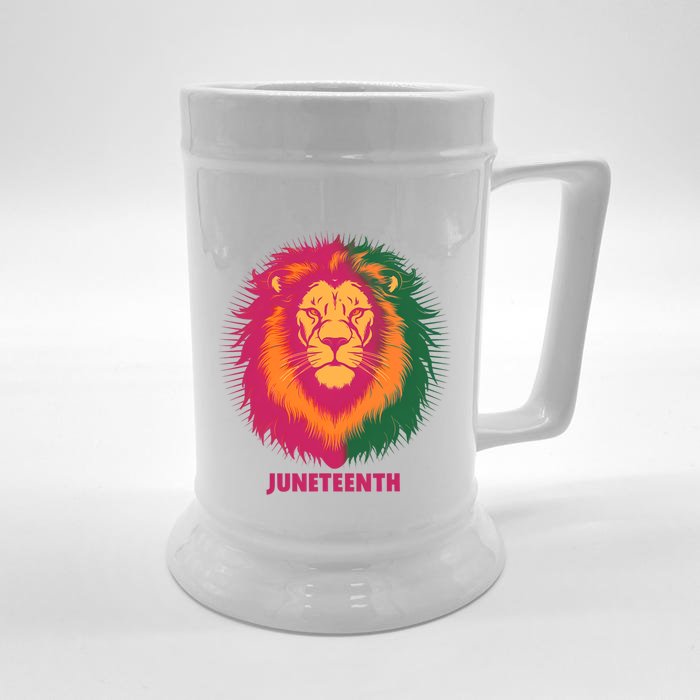 Celebrate Junenth Lion African American Freedom Day 1865 Gift Front & Back Beer Stein