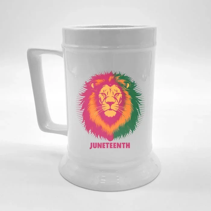 Celebrate Junenth Lion African American Freedom Day 1865 Gift Front & Back Beer Stein