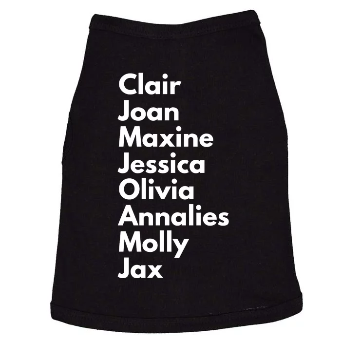 Clair Joan Maxine Jessica Olivia Annalies Molly Jax Doggie Tank