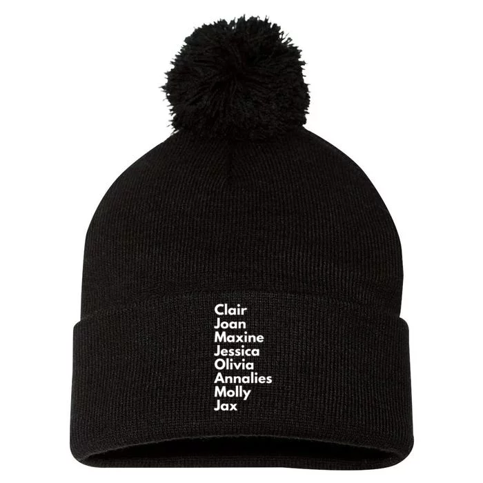 Clair Joan Maxine Jessica Olivia Annalies Molly Jax Pom Pom 12in Knit Beanie