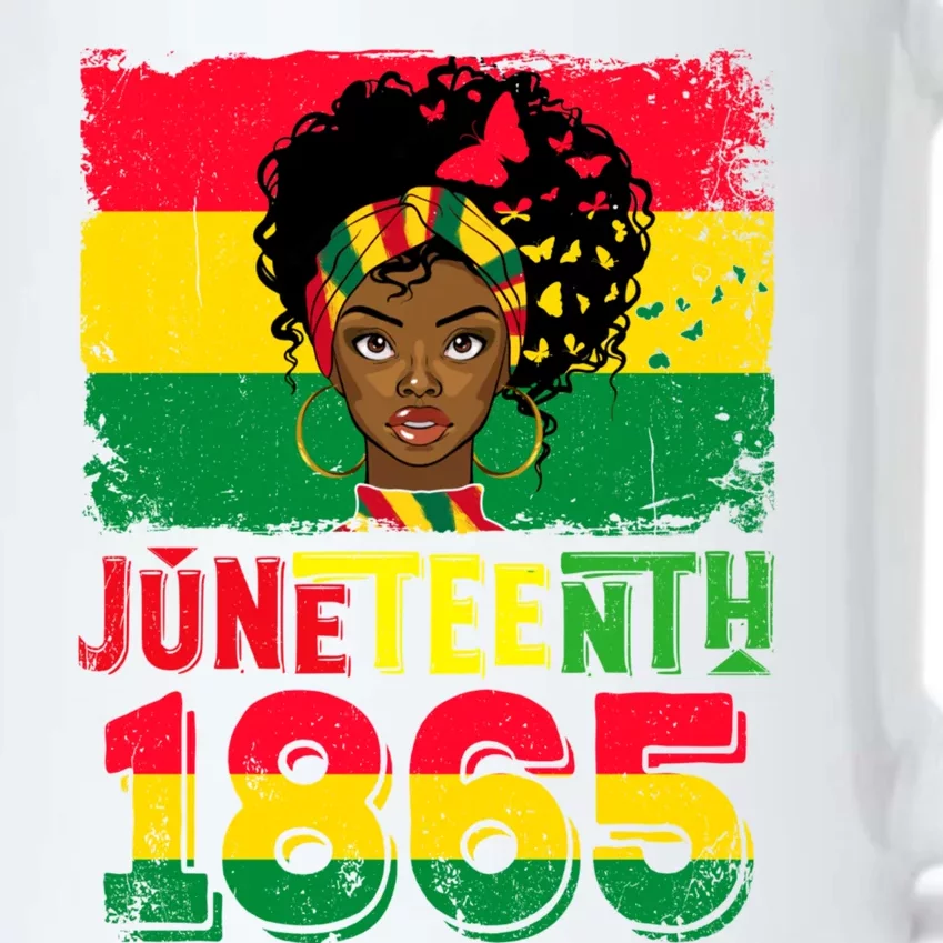 Celebrate Juneteenth Messy Bun Black Women 1865 Juneteenth Black Color Changing Mug