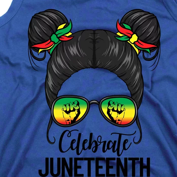 Celebrate Juneteenth Messy Bun Black 'S Juneteenth Gift Tank Top