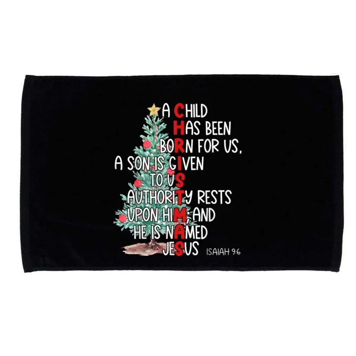 Christmas Jesus Mighty God Isaiah 9 6 Faith Christian Microfiber Hand Towel