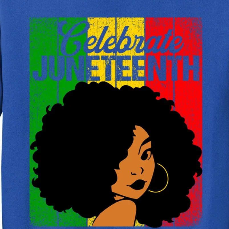 Celebrate Juneteenth Messy Bun Black 1865 Juneteenth Gift Sweatshirt