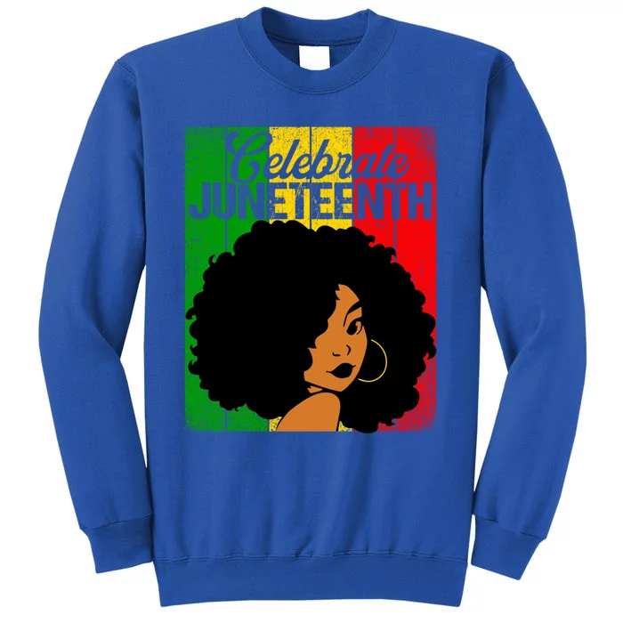 Celebrate Juneteenth Messy Bun Black 1865 Juneteenth Gift Sweatshirt