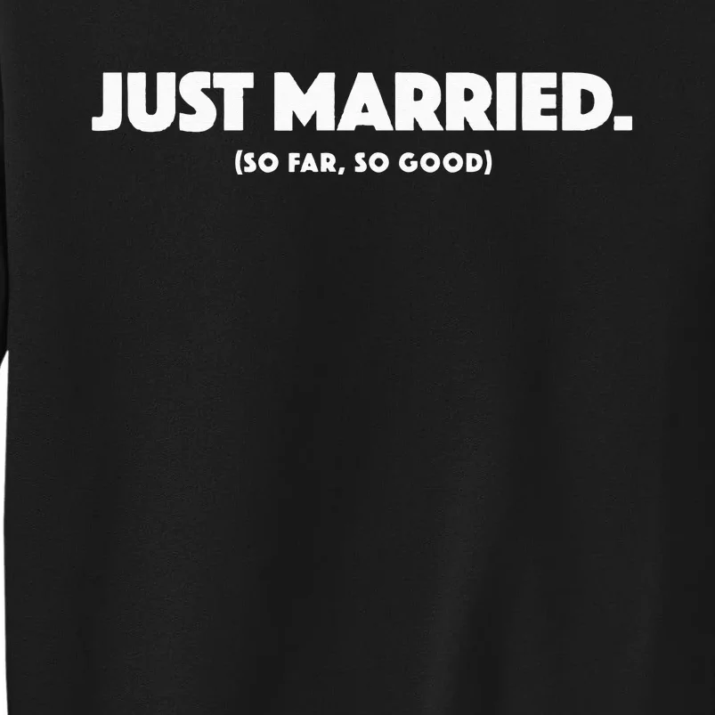 Couple Just Married Novelty Funny Wedding Tall Sweatshirt