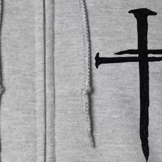 Christian Jesus Nail Cross Full Zip Hoodie