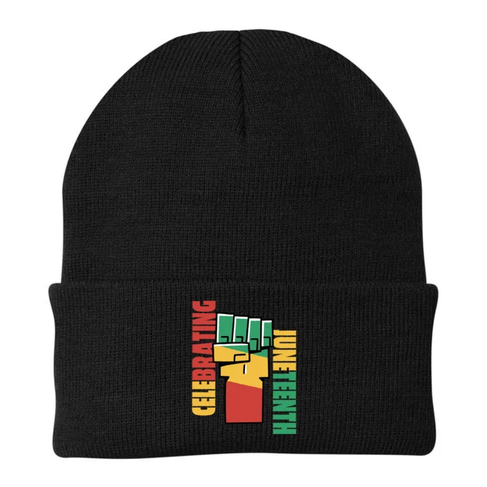 Celebrating Juneteenth Power Fist Knit Cap Winter Beanie