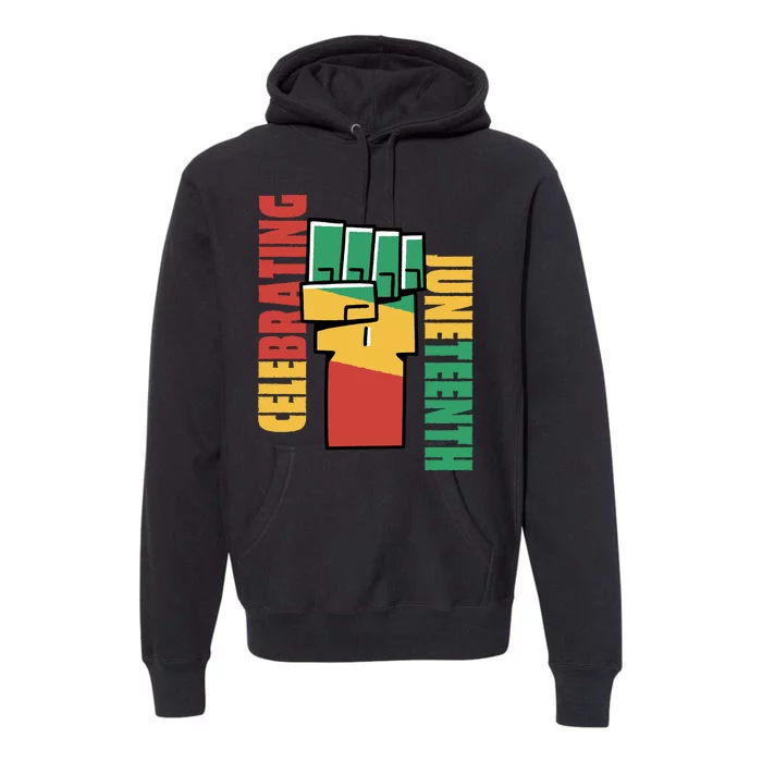 Celebrating Juneteenth Power Fist Premium Hoodie