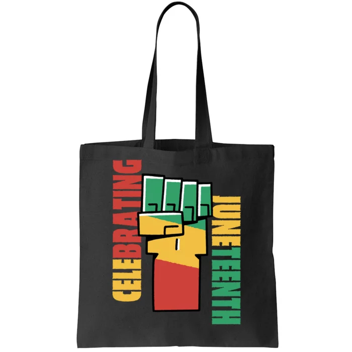 Celebrating Juneteenth Power Fist Tote Bag