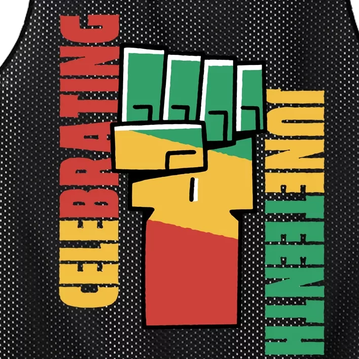 Celebrating Juneteenth Power Fist Mesh Reversible Basketball Jersey Tank