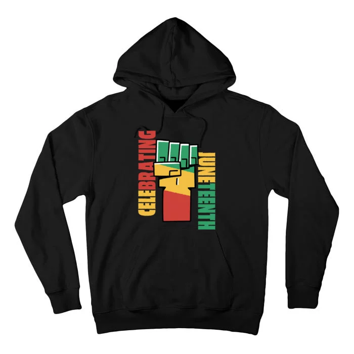 Celebrating Juneteenth Power Fist Tall Hoodie