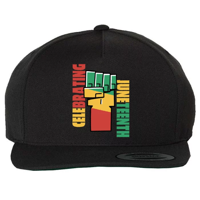 Celebrating Juneteenth Power Fist Wool Snapback Cap