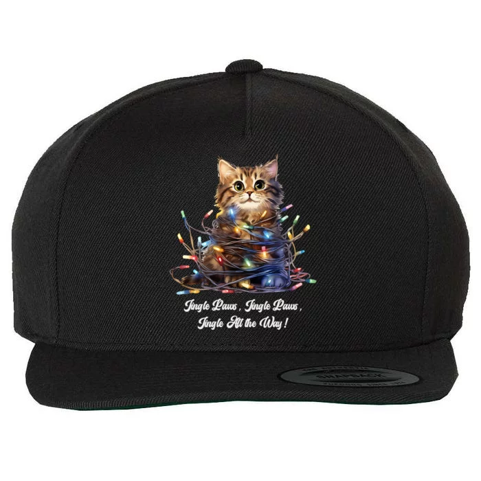 Christmas Jingle Paws Jingle Paws Jingle All The Way! Xmas Cute Gift Wool Snapback Cap