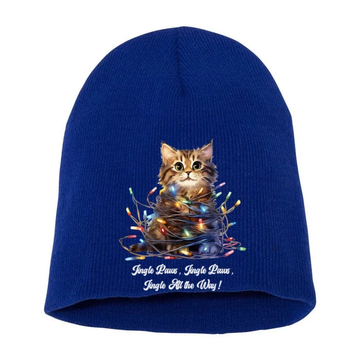 Christmas Jingle Paws Jingle Paws Jingle All The Way! Xmas Cute Gift Short Acrylic Beanie