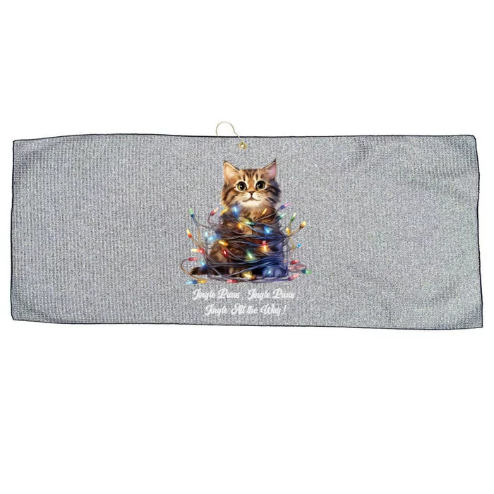 Christmas Jingle Paws Jingle Paws Jingle All The Way! Xmas Cute Gift Large Microfiber Waffle Golf Towel