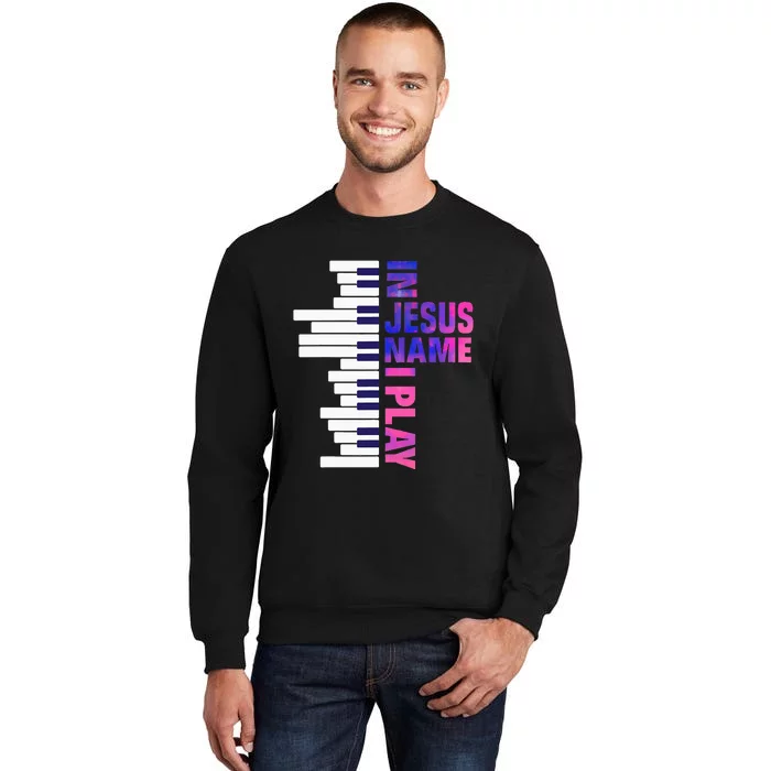 Christian Jesus Piano Player Pianist Keyboard Player Piano Sweatshirt