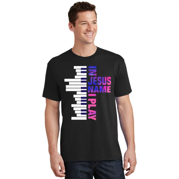 Christian Jesus Piano Player Pianist Keyboard Player Piano T-Shirt