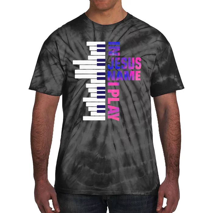 Christian Jesus Piano Player Pianist Keyboard Player Piano Tie-Dye T-Shirt