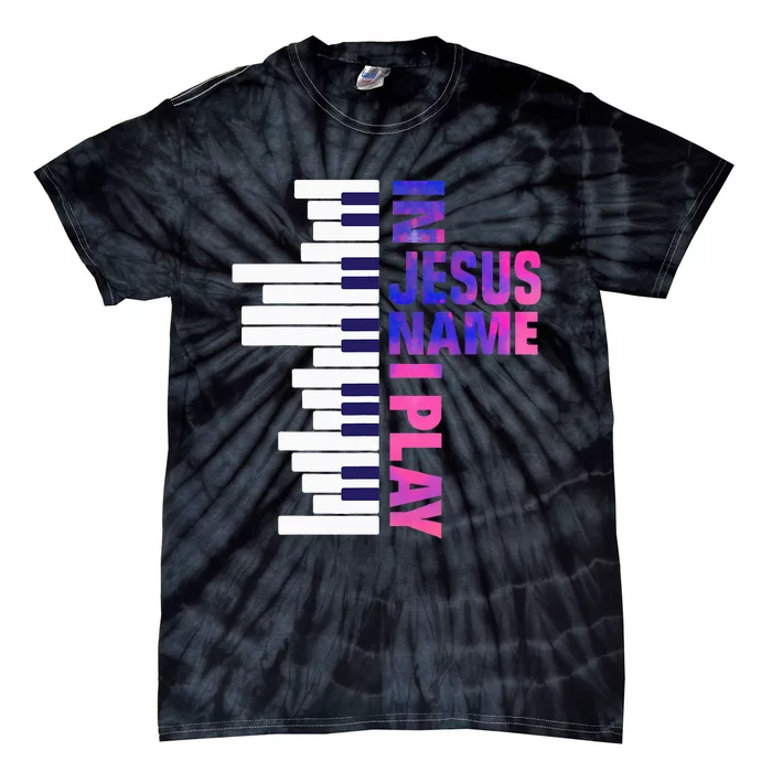 Christian Jesus Piano Player Pianist Keyboard Player Piano Tie-Dye T-Shirt