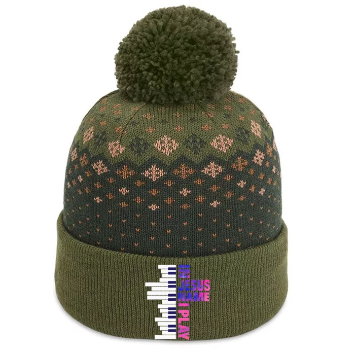 Christian Jesus Piano Player Pianist Keyboard Player Piano The Baniff Cuffed Pom Beanie