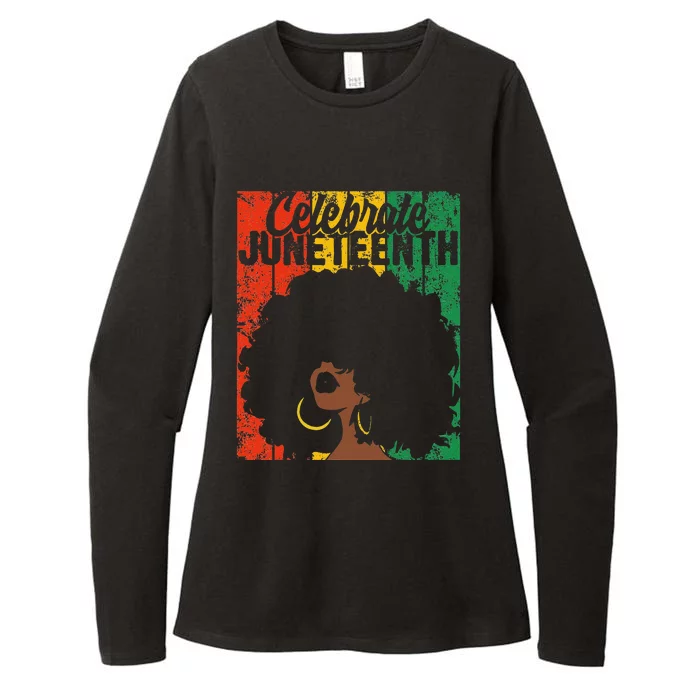 Celebrate Juneteenth Retro African Colors Wo Womens CVC Long Sleeve Shirt