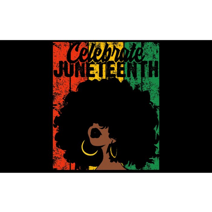 Celebrate Juneteenth Retro African Colors Wo Bumper Sticker