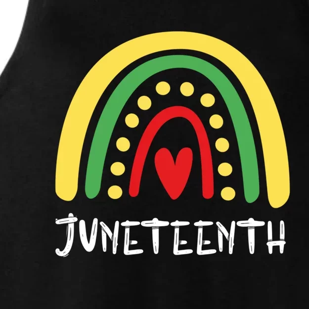 Cool Juneteenth Rainbow Funny Freedom Independence Day Gift Ladies Tri-Blend Wicking Tank